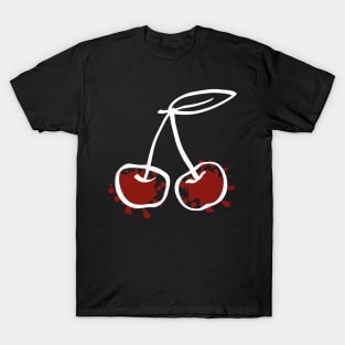 Two red cherries on a stalk T-Shirt